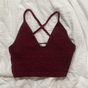 Burgundy Crop Top